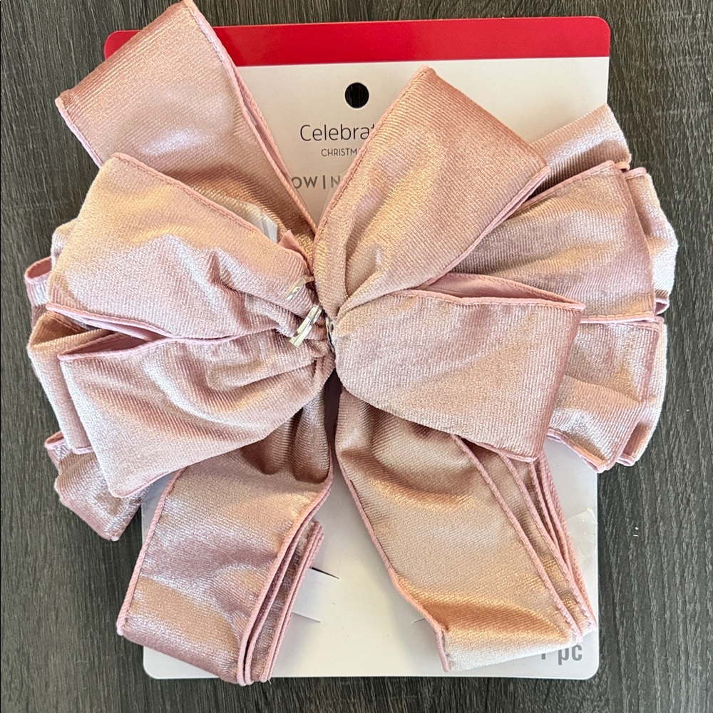 Pink Velvet Decorative Bow